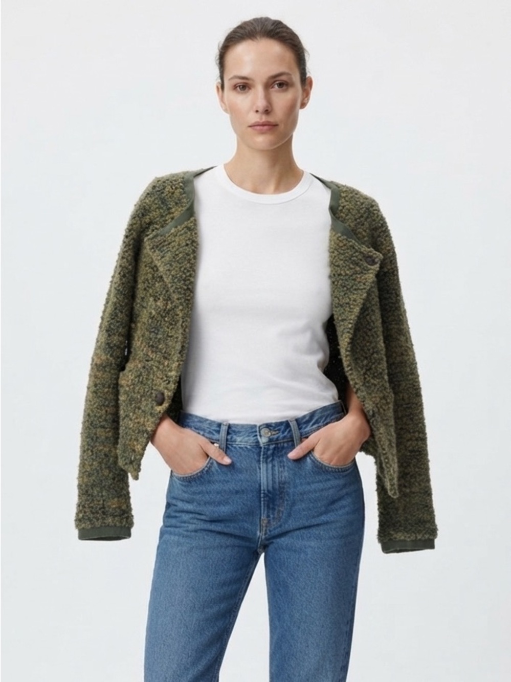Free People Marled Boucle Jacket Size XS